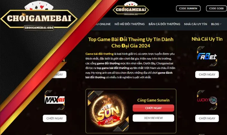 Choigamebai.org hoạt động trong lĩnh vực cá cược Choigamebai.org hoạt động trong lĩnh vực cá cược